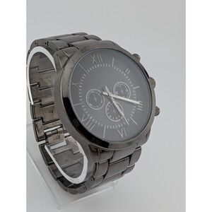 George Watch Men 47mm Case‎ Gunmetal Tone 8.25" Band- New Battery